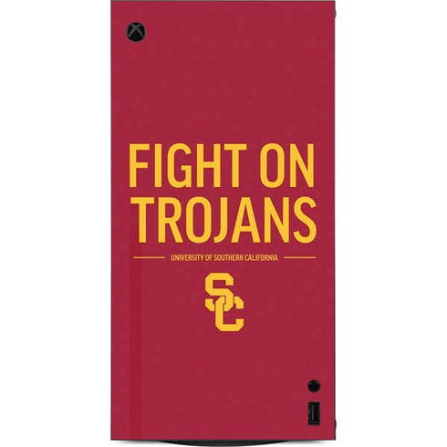 University of Southern California Fight On Trojans Red XBox Series X Digital Edition Console Skin